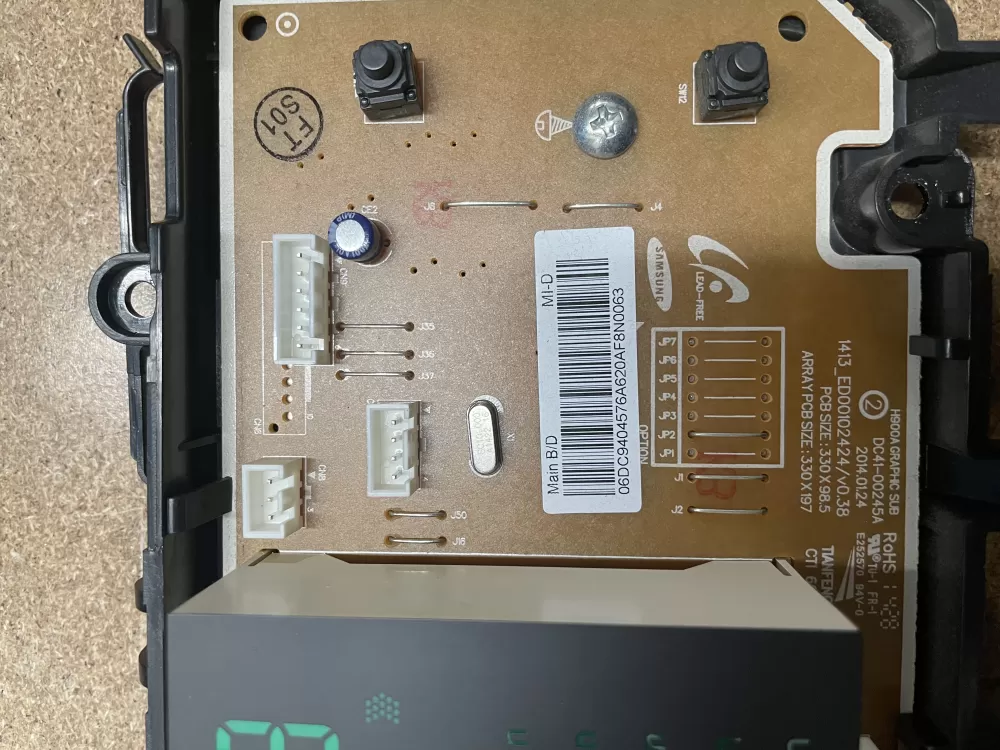 Samsung Dc92 01647a Dc41 00245a Dryer Control Board  AZ14123 | KMV41