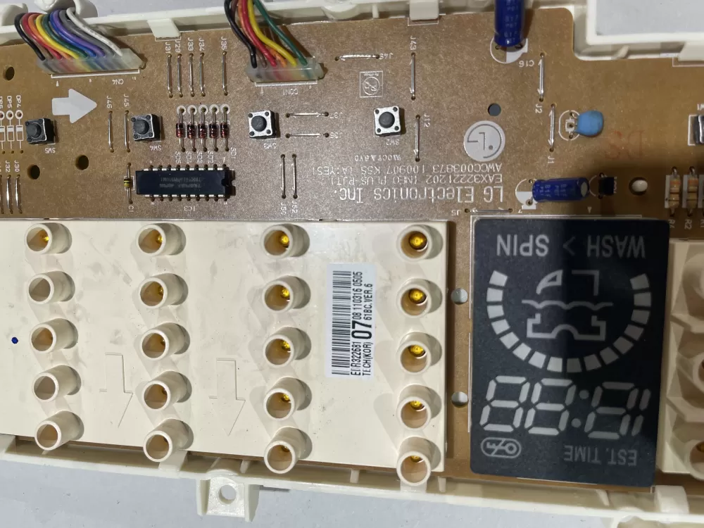 LG EBR32268107 Washer User Interface Display Control Board AZ186122 | KMV434