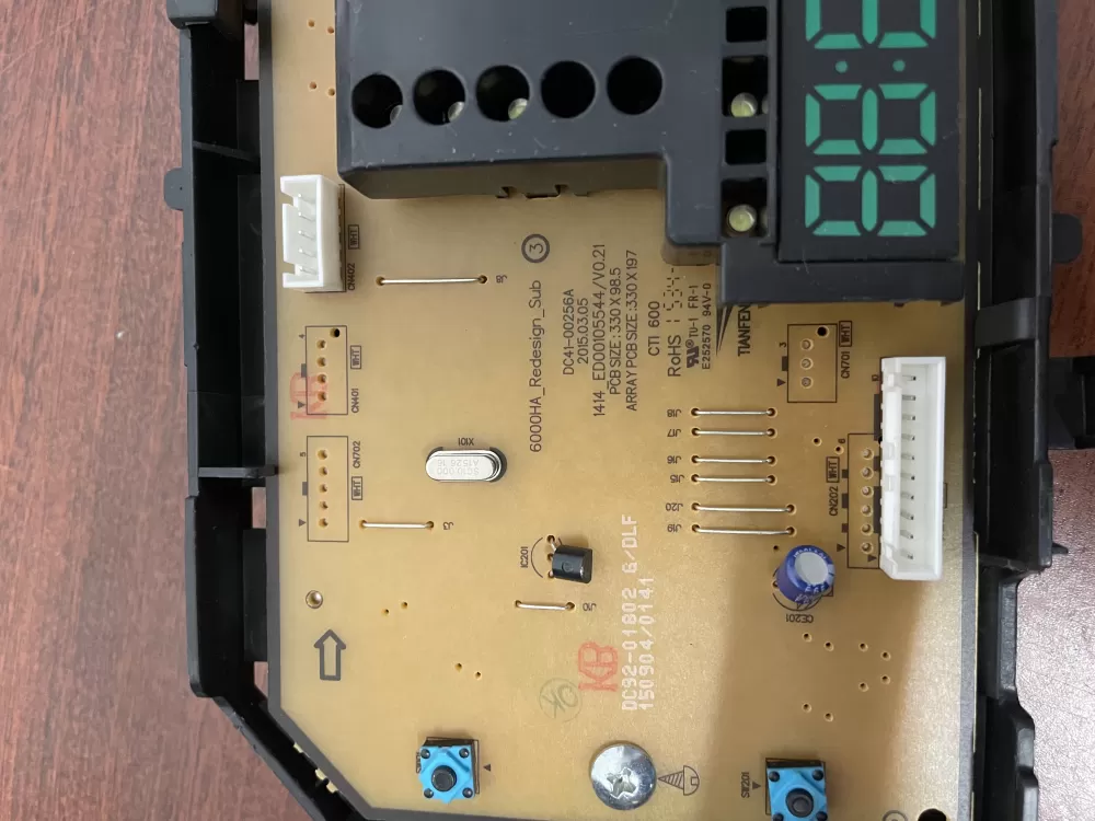 Samsung DC92 01802G DC9201802G Washer Control Board AZ28729 | KMV118