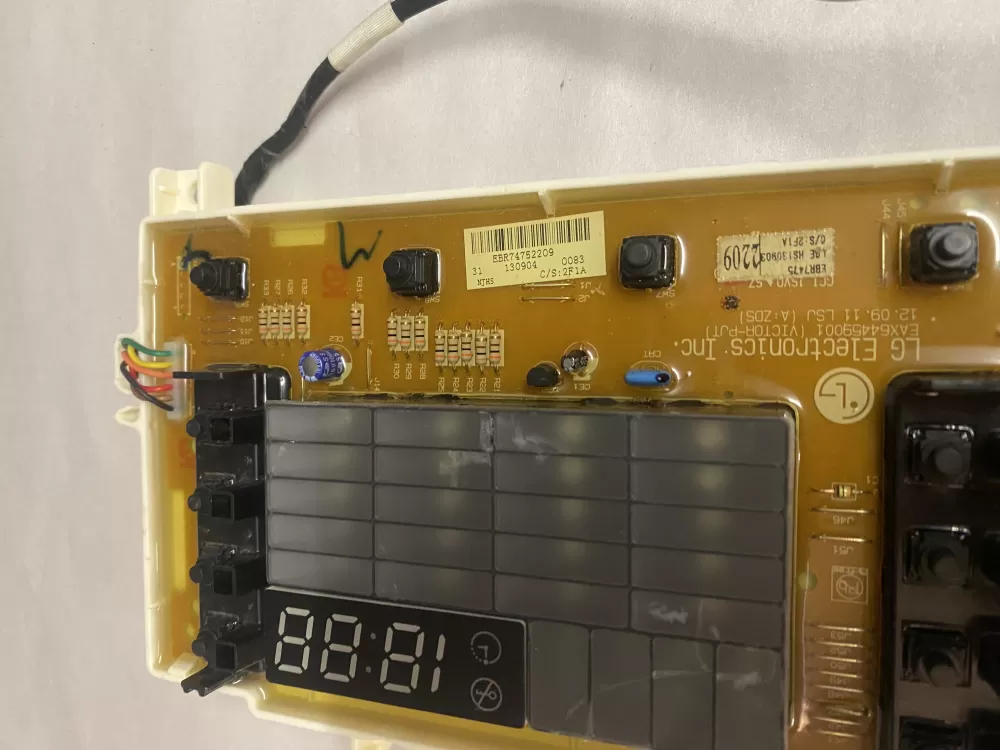 LG Ebr74752201 4941er3005d Washer Control Board Panel AZ210603 | BK1706