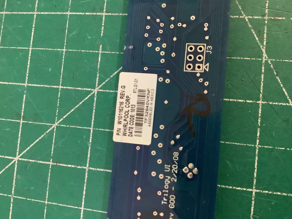 KitchenAid Jenn Air W10116216 Refrigerator Control Board AZ203980 | NR345