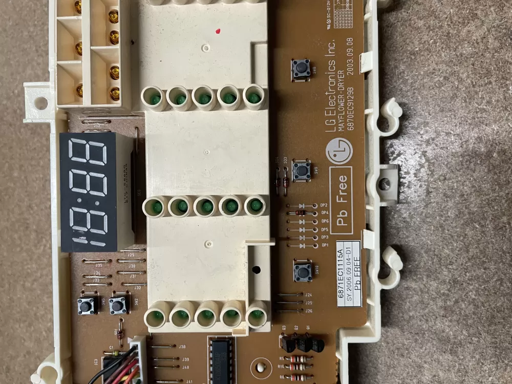 LG 6870EC9129B 6871EC1115A Dryer Control Board AZ17996 | KMV85