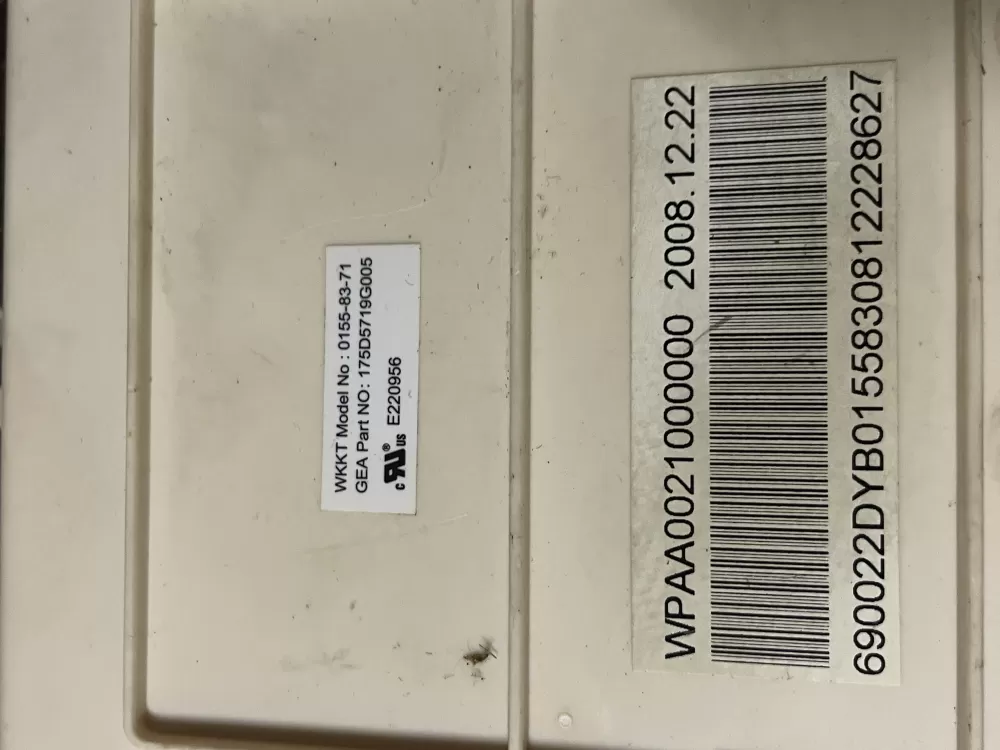 GE 175D5719G005 WPAA0021000000 Washer Control Board AZ60761 | Wmv549