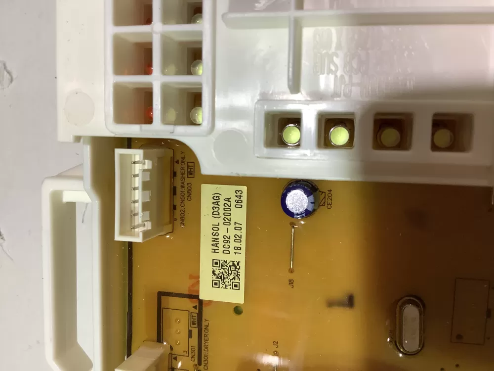Samsung DC92 02002A Washer Control Board AZ142579 | ZCV749