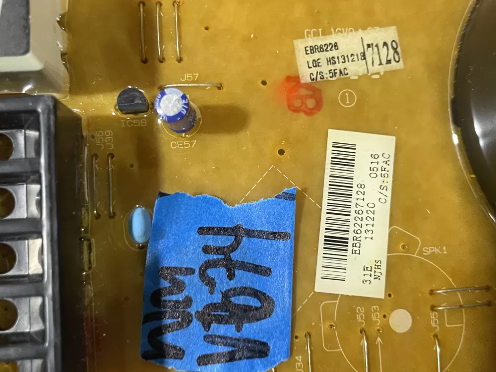 LG EBR62267115 EBR62267118 EBR62267128 Washer Control Board AZ160603 | Wmv674