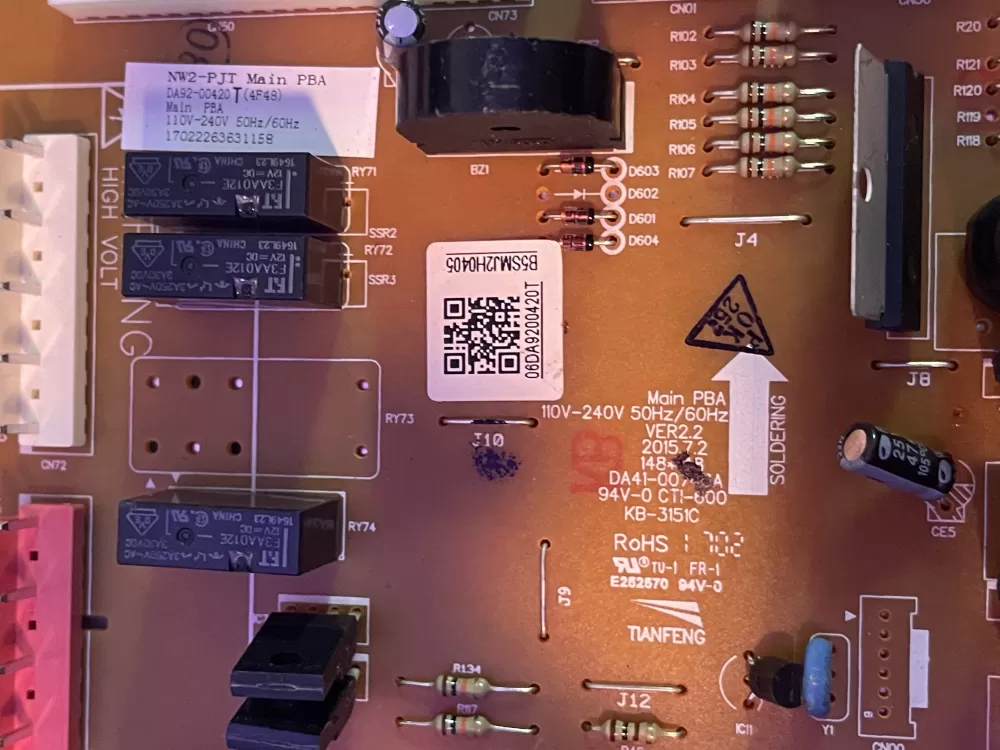 Samsung DA92 00420T DA9200420T Refrigerator Control Board AZ195345 | KM2751