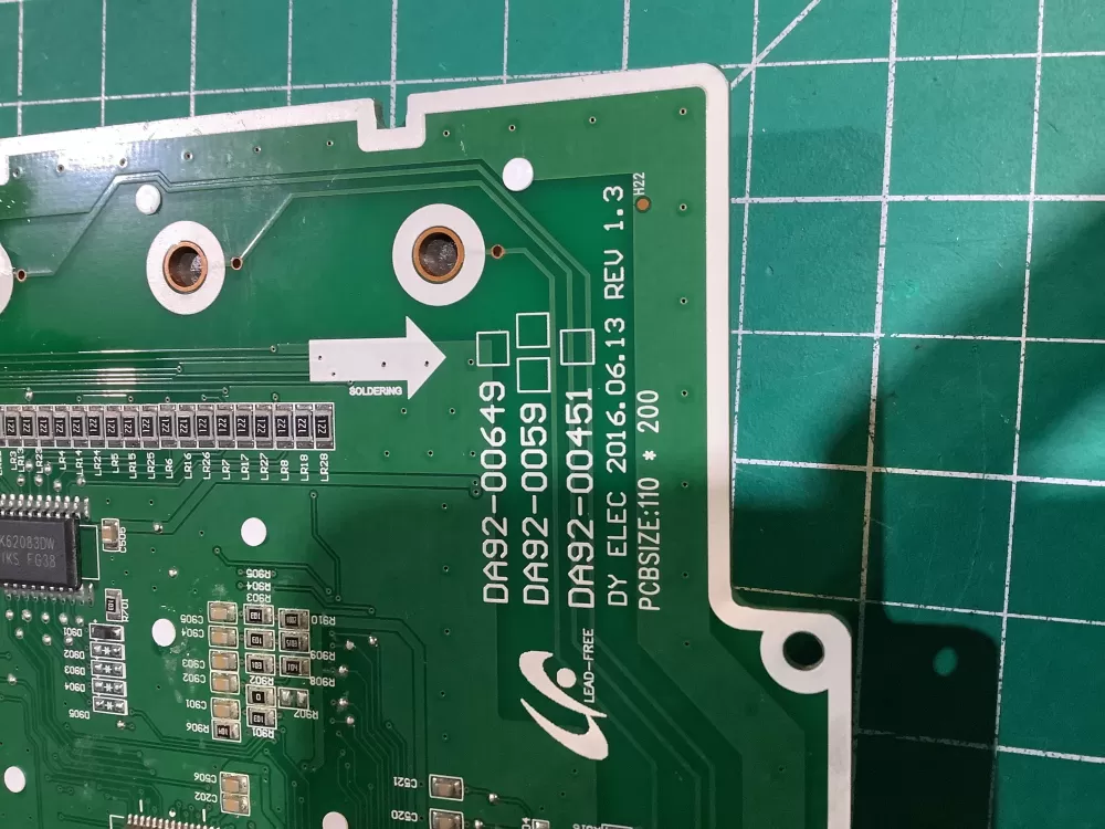 Samsung DA92 00649A Refrigerator Control Board Dispenser AZ146835 | NR2458