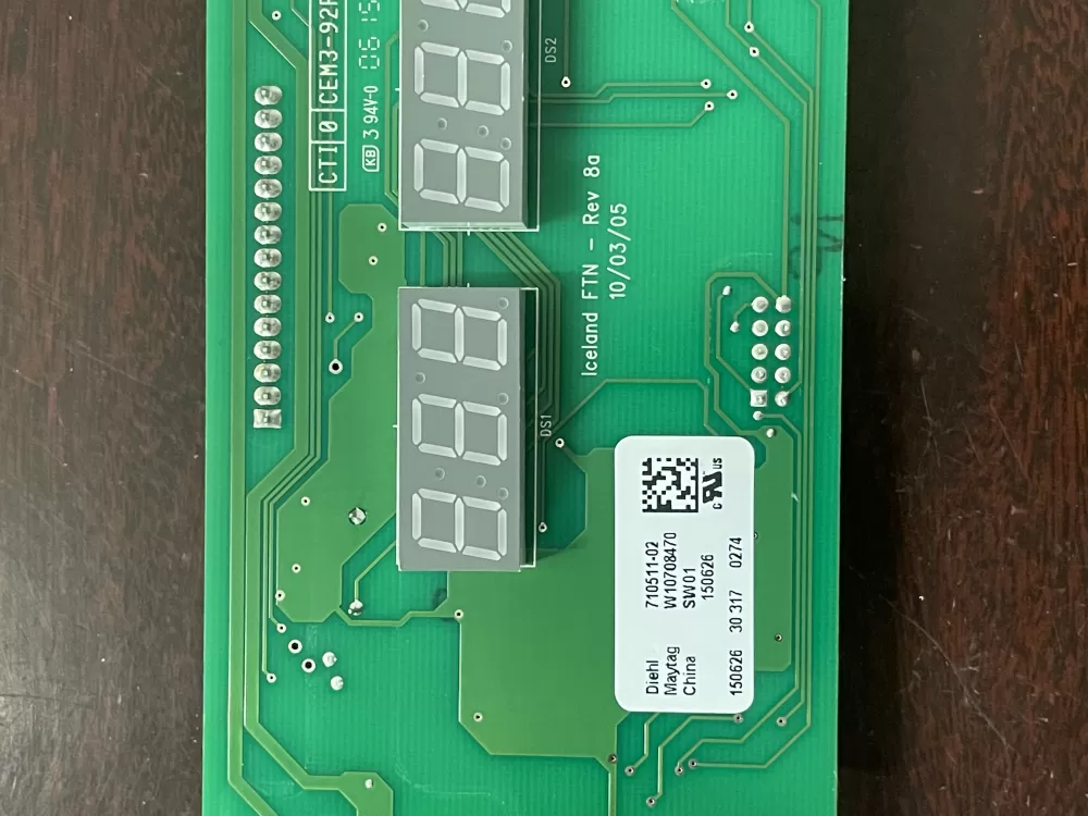 Maytag W10799818 W10708470 Refrigerator Dispenser Control Board AZ51287 | KM1905