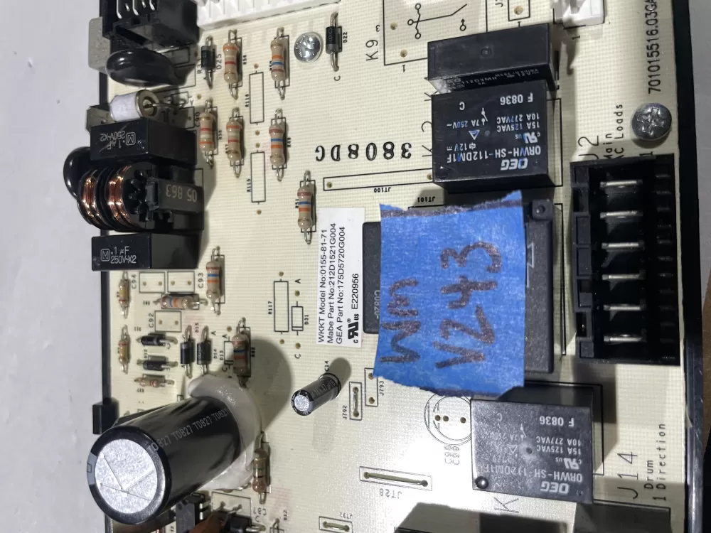 GE 212D1521G004 Dryer Control Board AZ104853 | Wmv244