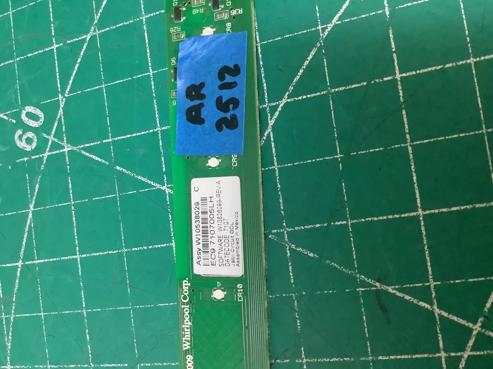 KitchenAid W10538029 Dishwasher Control Board Interface AZ227134 | AR2512