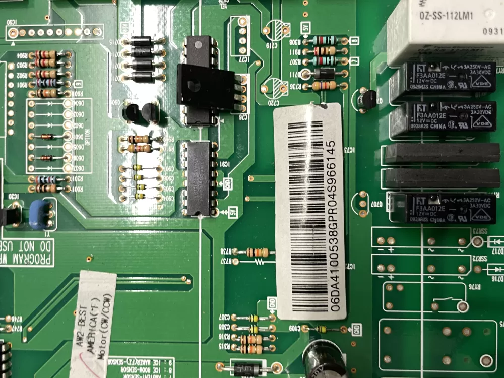 Samsung DA41-00538G DA41-00537A Refrigerator Control Board AZ207828 | Wmv920