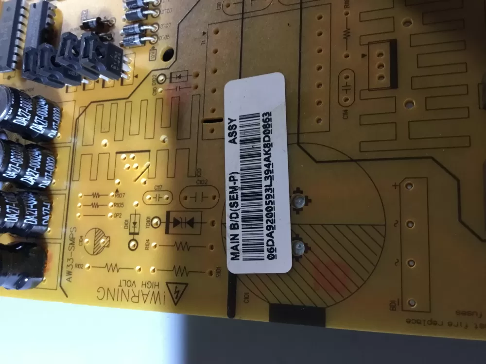 Samsung DA92 00593L Refrigerator Control Board AZ101495 | NR612