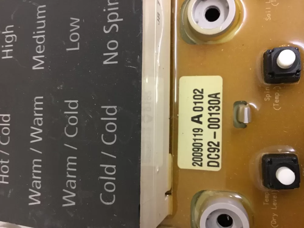 Samsung DC92-00130A DC92-00125A Washer UI Control Board AZ30882 | NR1664