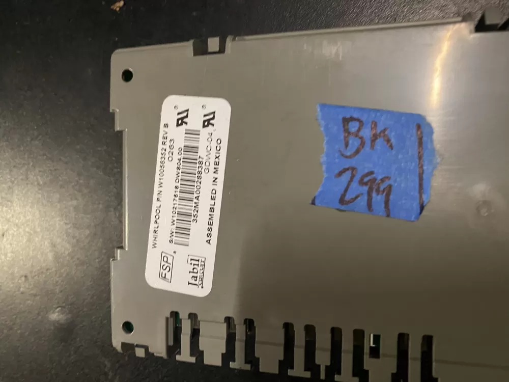 Whirlpool KitchenAid W10056352 Dishwasher Control Board AZ27926 | BK299