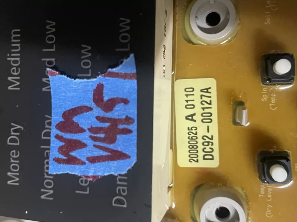 Samsung DC92 00127A Dryer Control Board AZ41943 | Wmv415