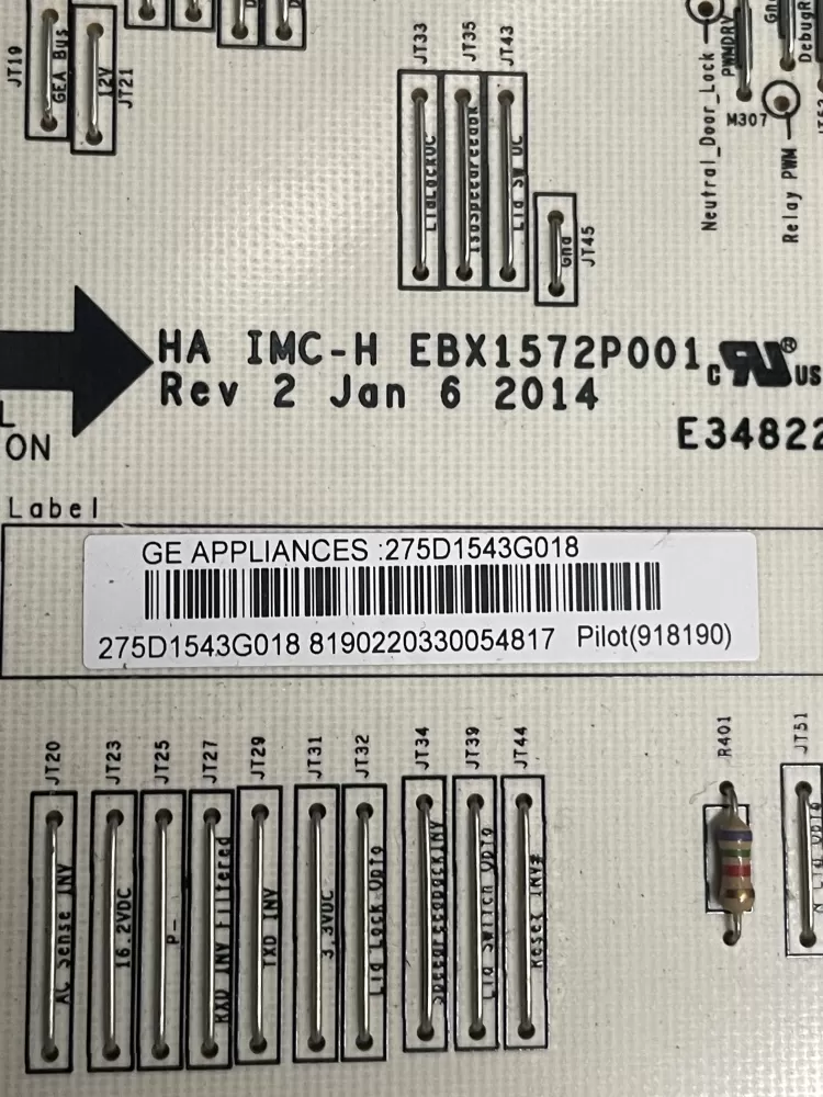 GE 275D1543G018 Washer Control Board AZ10082 | WMV5