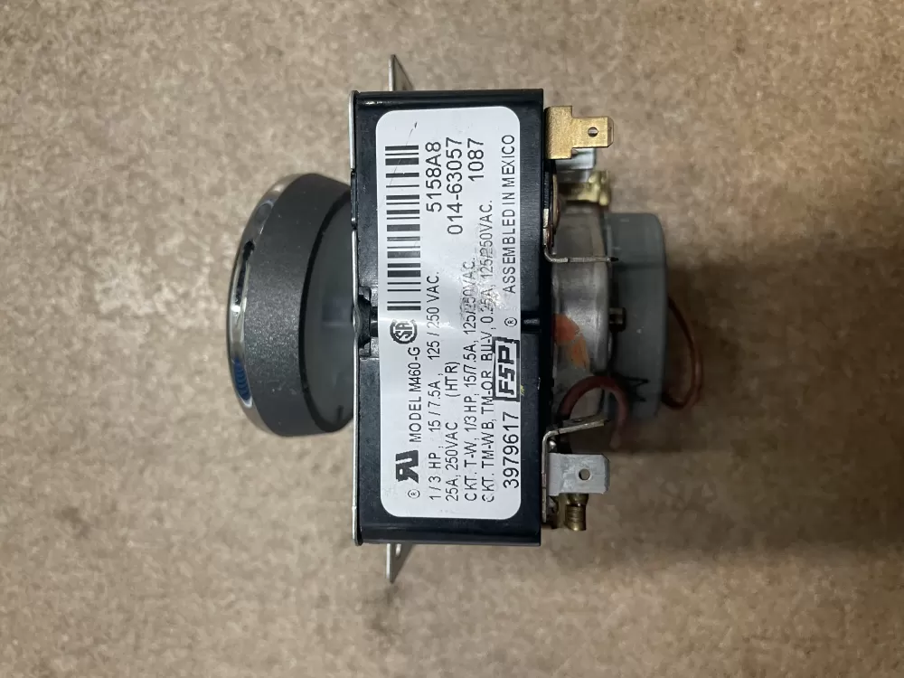 Whirlpool  Kenmore  Maytag  Roper  Amana  Inglis  Admiral WP3979617  AP6009055  3979617  8299782  921240  PS11742197 Dryer Timer