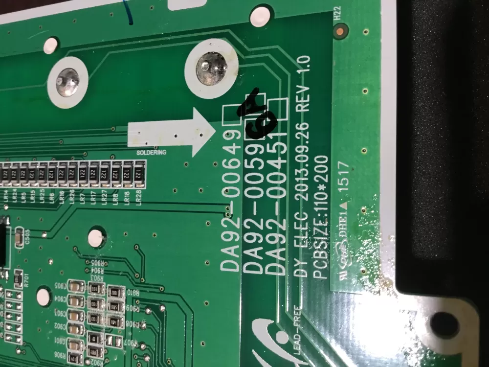 Samsung DA92-00596A Refrigerator Dispenser Control Board AZ75900 | NR1914