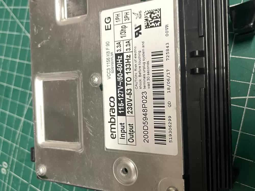 GE 200D5948P023 Refrigerator Inverter Control Board Wr87x29409 AZ210483 | Wm2098