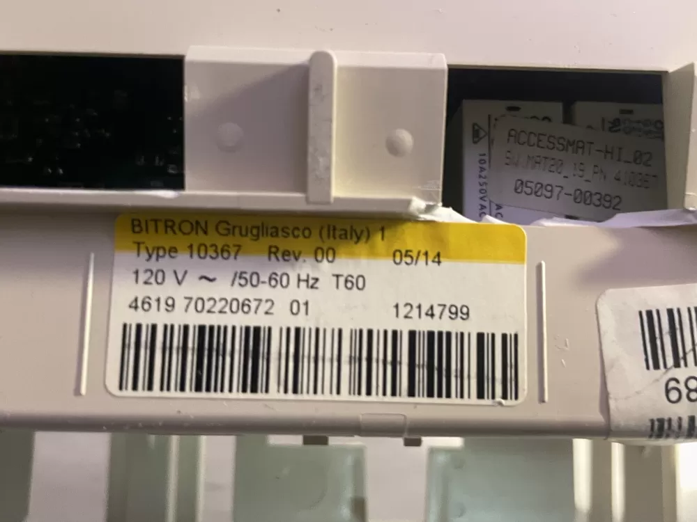 Bitron Grugliasco Washer Control Board 4619 70220672 01 AZ197142 | Wmv889