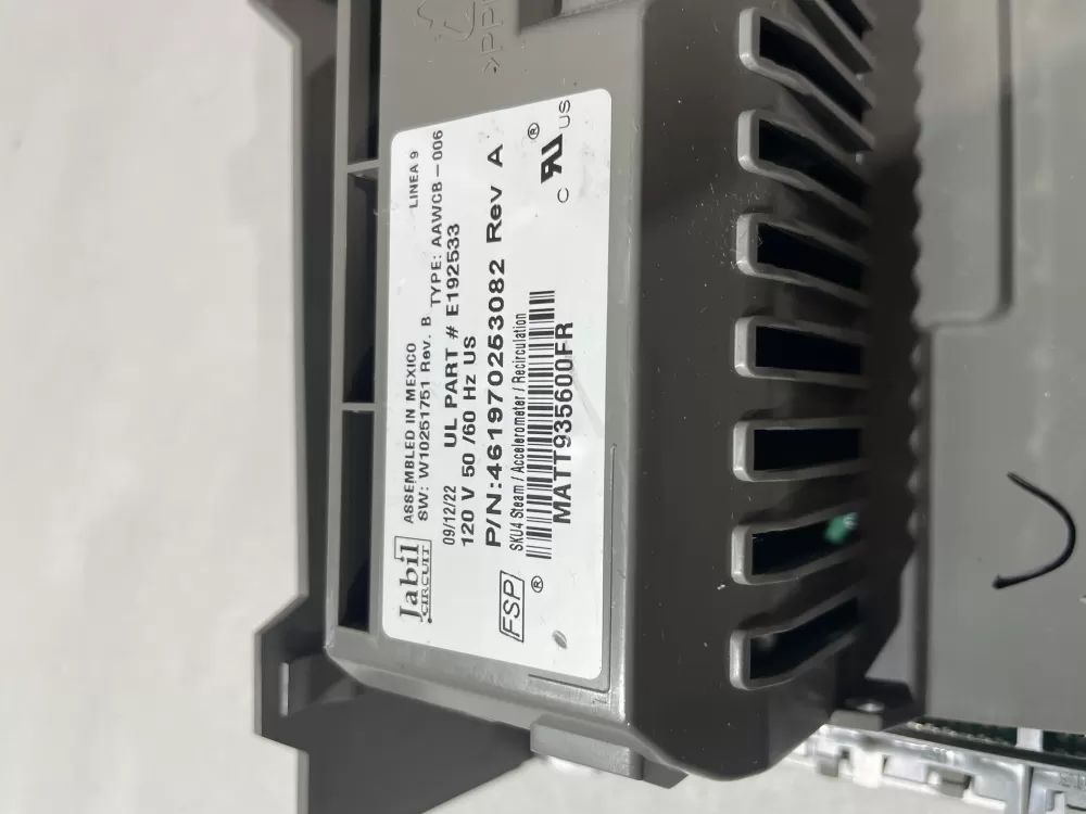 Whirlpool washer electronic control board AZ200270 | Wmv898