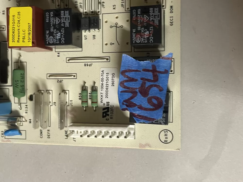 GE 200D2260G008 PD00074367 AP7188100 Refrigerator Control Board AZ47342 | Wm654