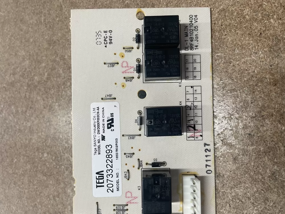 GE 165D7802P003 Dishwasher Control Board AZ20209 | KM1582
