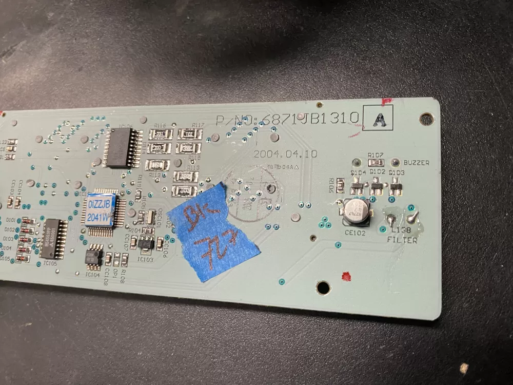 LG 6871JB1310A Refrigerator Dispenser Display Control Board AZ23177 | BK727