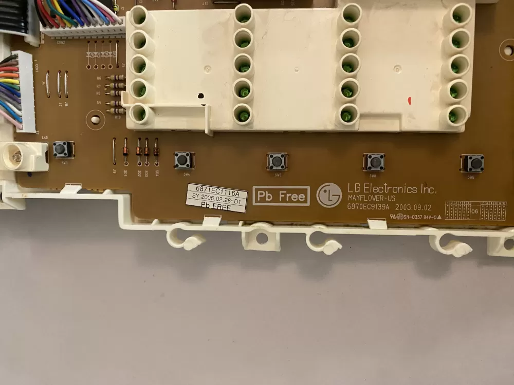 LG 6871EC1116A Washer Control Board AZ111552 | BK885