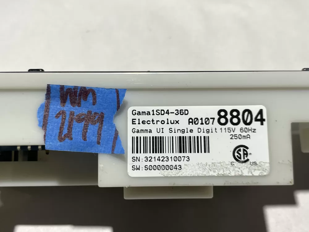 Frigidaire A01078804 242207704 Refrigerator UI Control Board AZ119174 | Wm2199