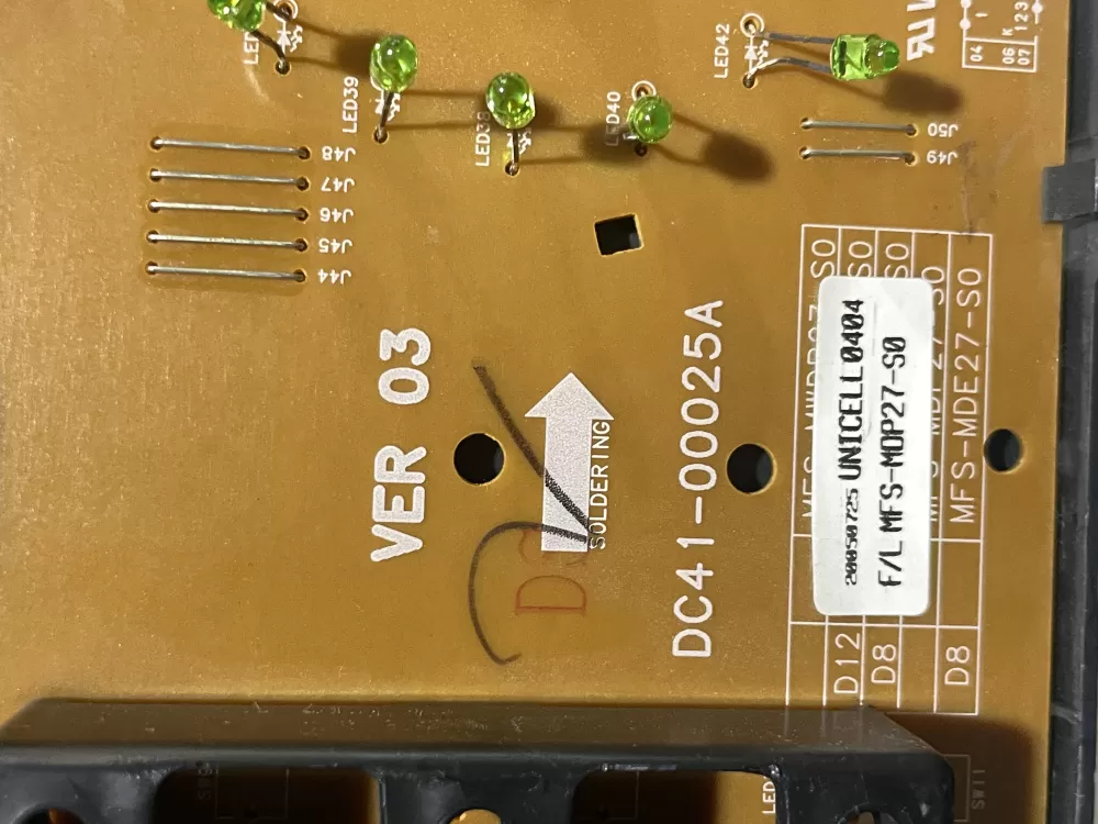 Samsung DC92-01646A DC94-04582A Washer UI Control Board AZ163597 | Wmv117