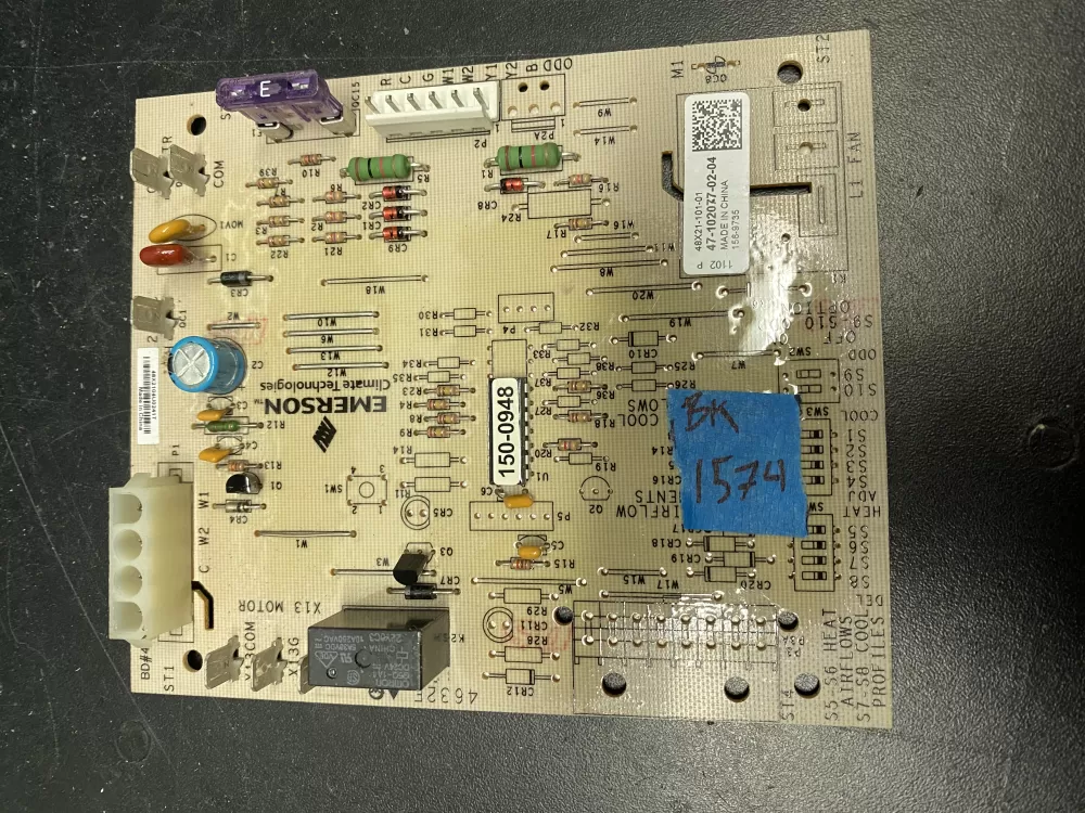 Rheem Air Handler Control Board 47-102077-02-04 156-9735 AZ15879 | BK1574