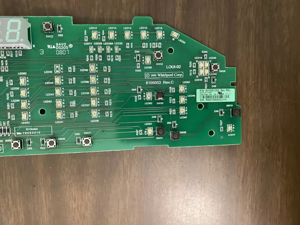 Whirlpool Maytag AP6014796 W10051092 Washer Control Board AZ82850 | BK1560