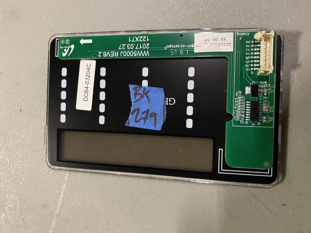 Samsung DC93 00540A Washer Control Board UI Module AZ27708 | BK279