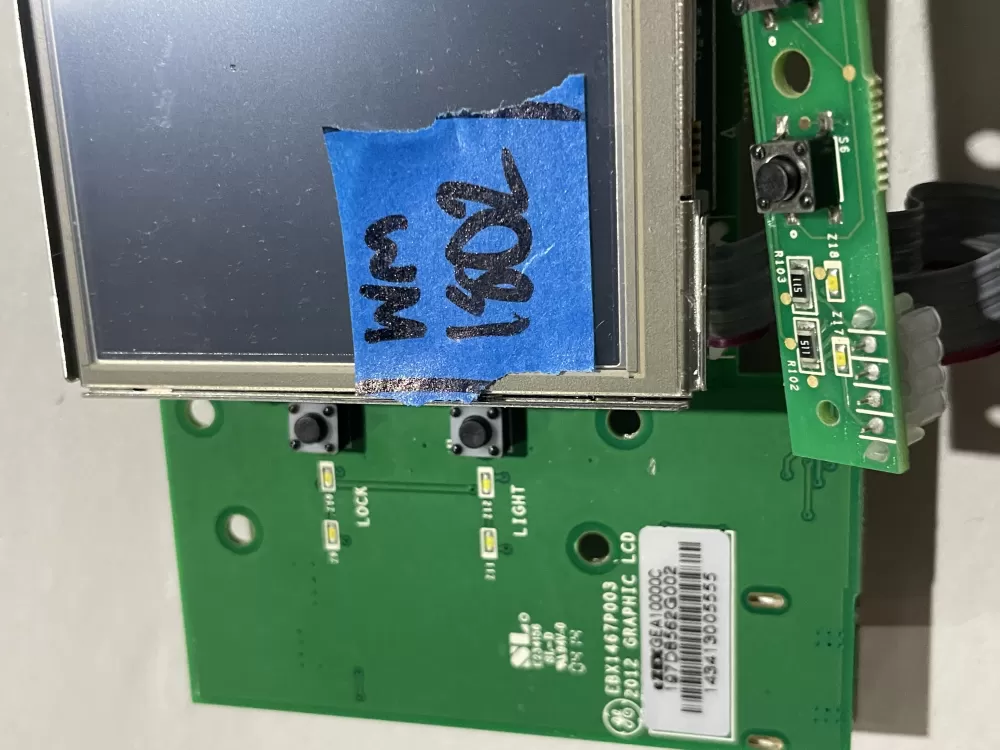 WHIRLPOOL GE 197D8562G002 GRAPHIC CARD LCD AZ200653 | Wm1802