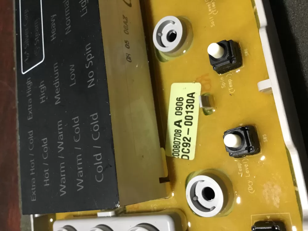 Samsung DC92-00130A DC92-00125A Washer UI Control Board AZ116414 | NRV678