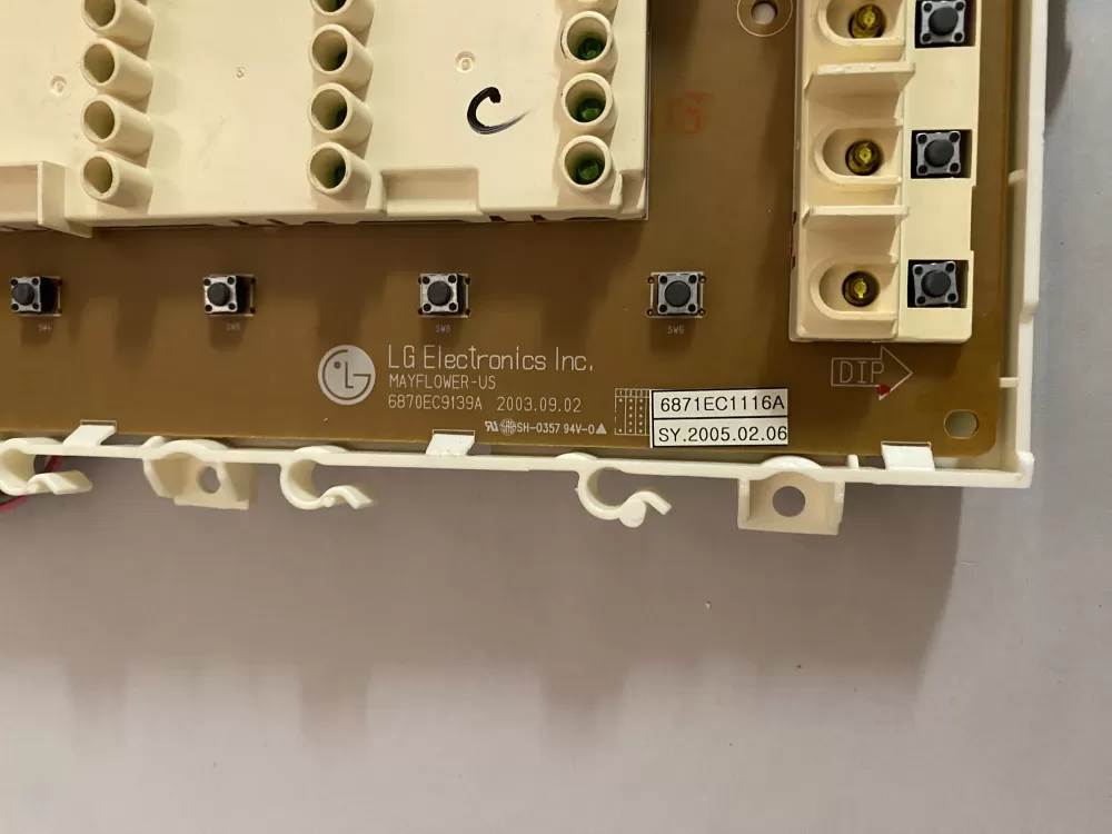 LG 6871EC1116A Washer Control Board AZ197905 | BK2762