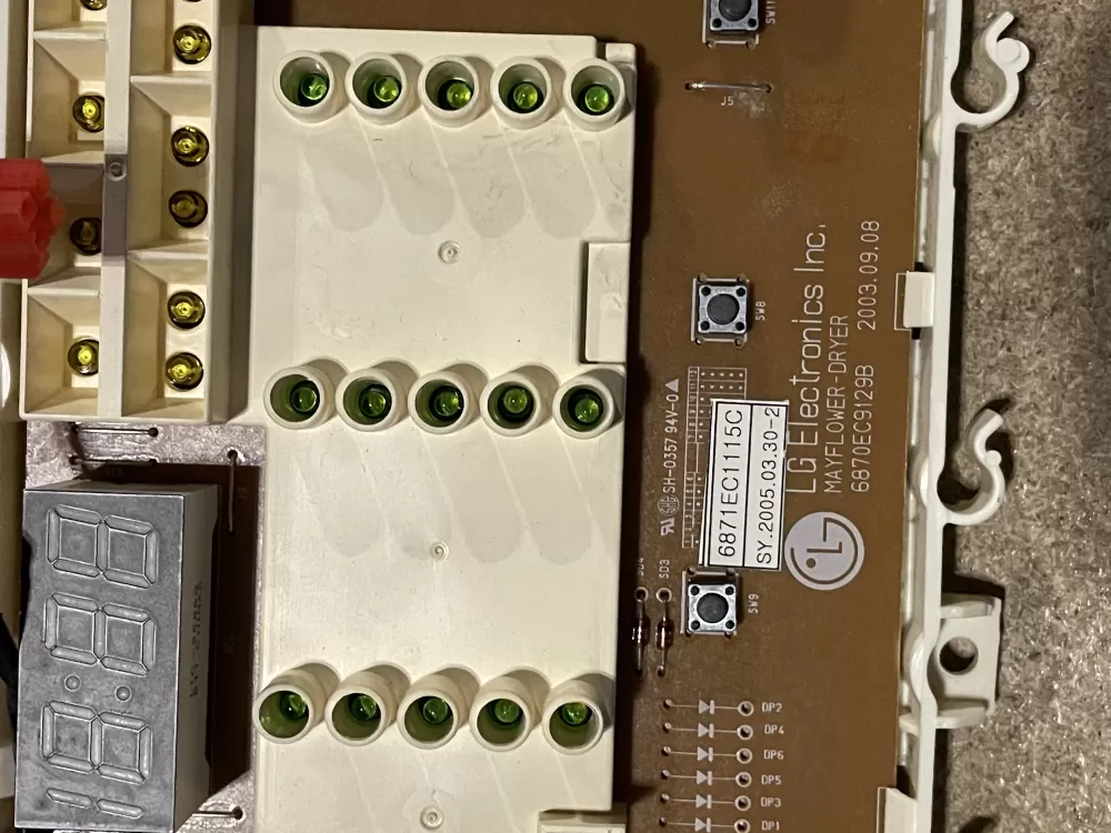 LG 6870EC9129B 6871EC1115C Dryer Control Board AZ25410 | KMV47