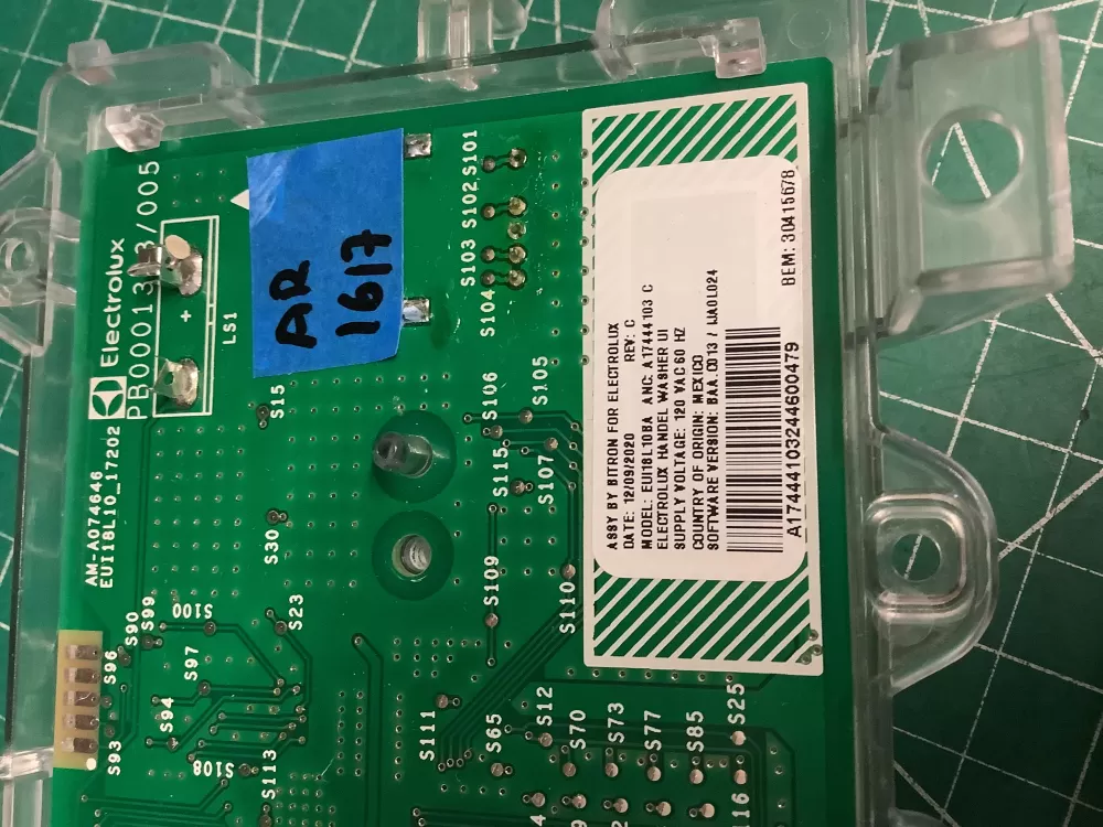 Electrolux A17444103C A17444104B Dryer Control Board Assembly AZ209505 | AR1617