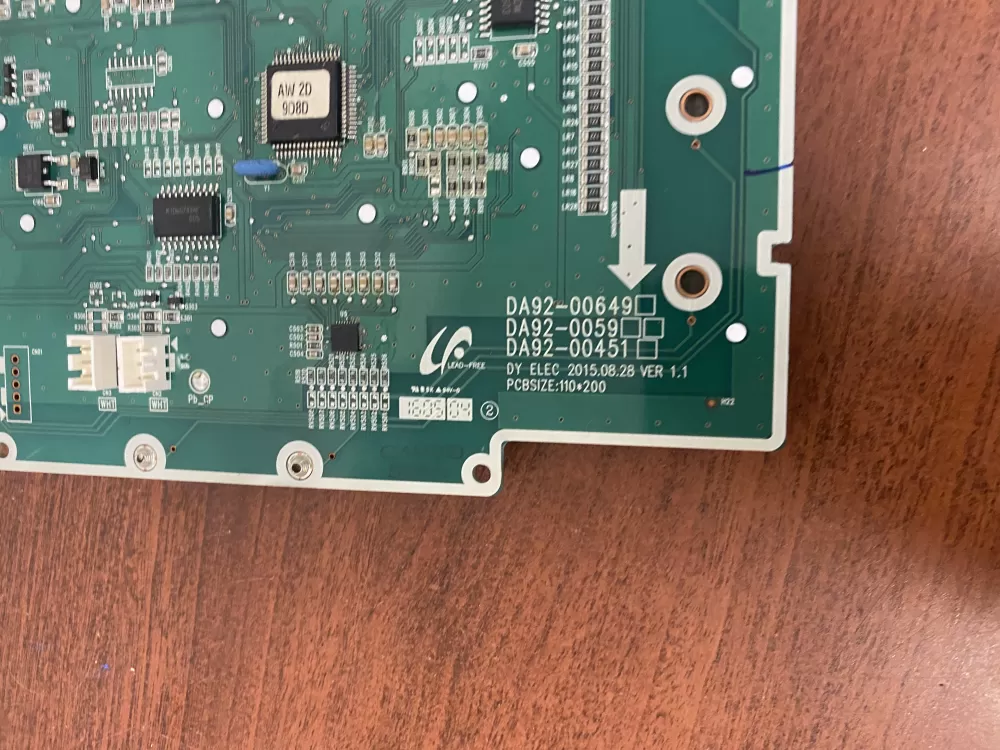 Samsung DA92 00649A Refrigerator Control Board Dispenser AZ40839 | BK1711