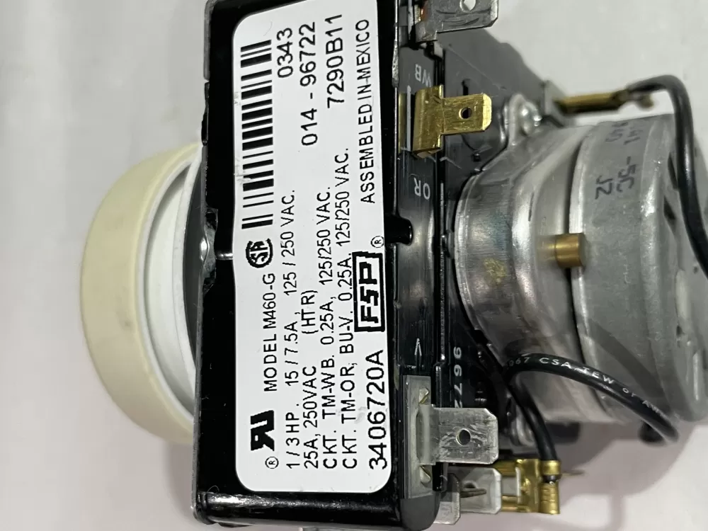 Whirlpool 3406720A PD00055932 3406720 529119 Dryer Timer AZ190730 | Wm1536
