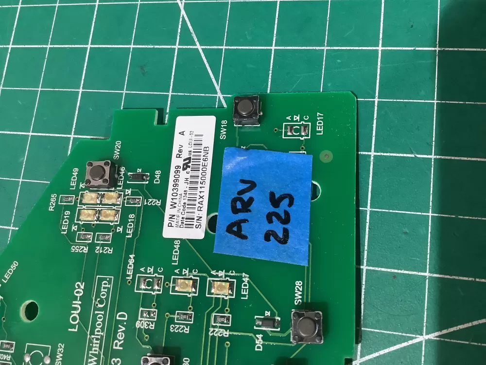 Whirlpool W10399099 Washer Control Board AZ199560 | ARV225