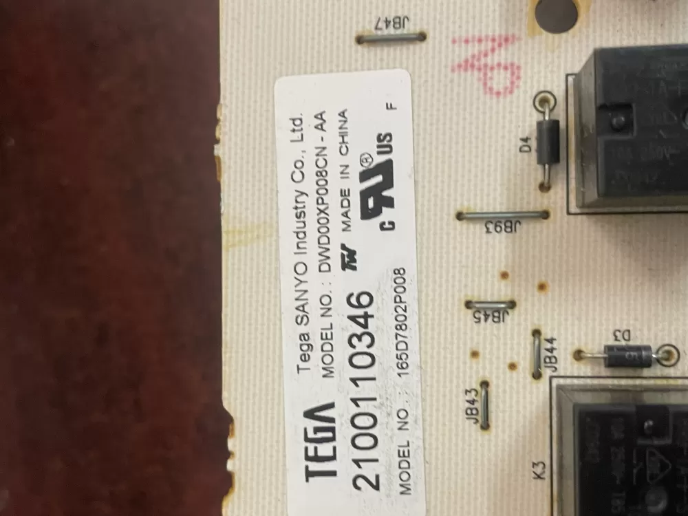 GE 165D7802P008 Dishwasher Control Board AZ93480 | Wm559