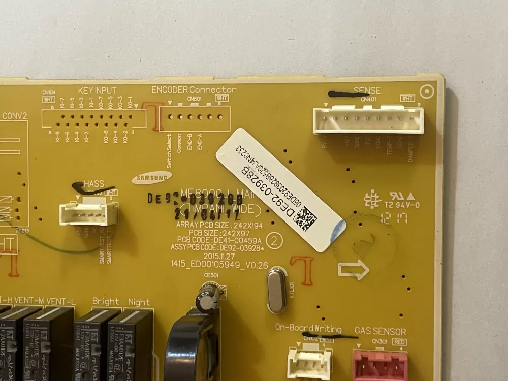 Samsung DE92 03928B Microwave Control Board Pcb Main AZ164195 | KM374