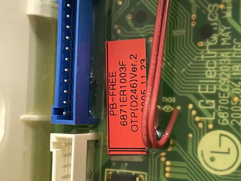 LG 6870EC9203A 6871ER1003F Washer Control Board AZ204831 | Wmv912