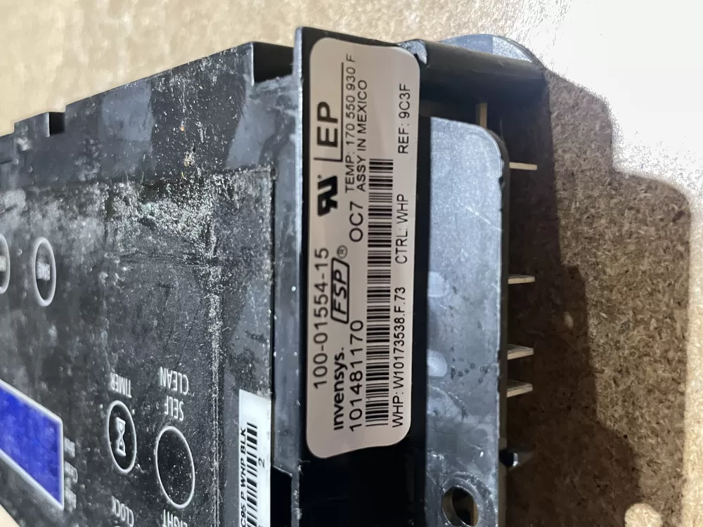 Whirlpool W10173538 Range Control Board Black Overlay AZ70151 | Wm1691