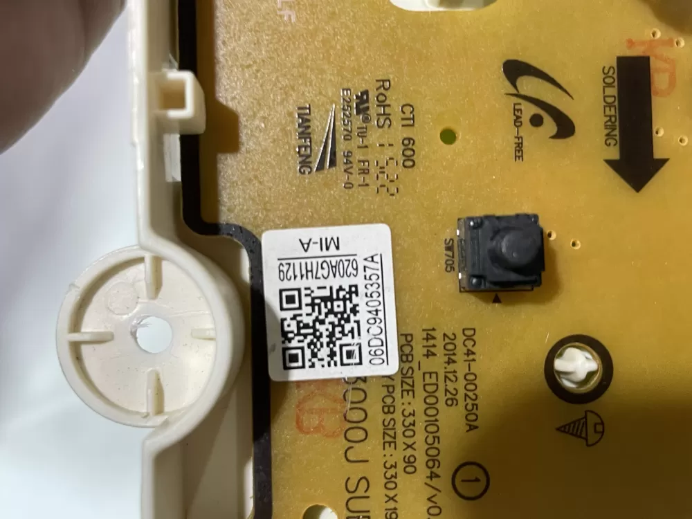 Samsung DC94 05357A Dryer Control Board AZ144147 | Wmv541