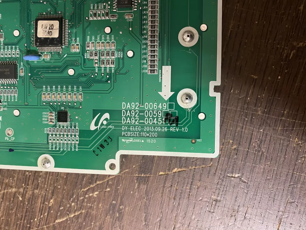 Samsung DA92 00451A Refrigerator Control Board Dispenser AZ52664 | BK1865