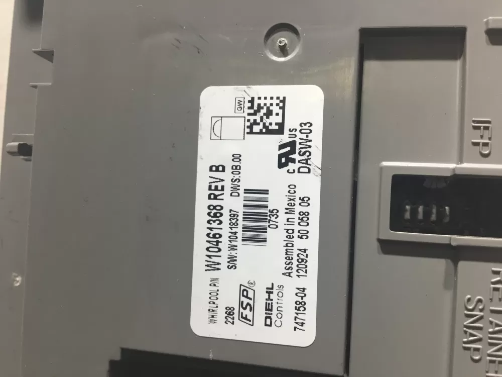 Whirlpool W10352584 W10461368 Dishwasher Control Board AZ46001 | NR1775