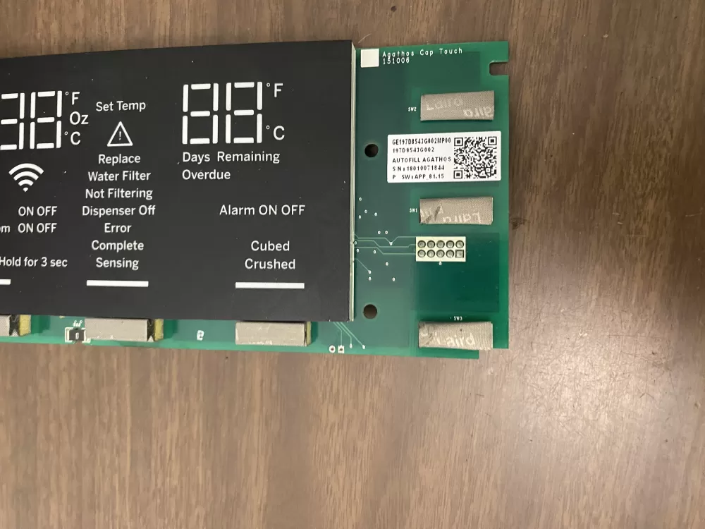 GE 200D5948P011 Refrigerator Display UI Control Board  AZ97282 | BK706